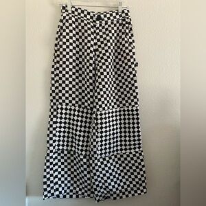 Punk Wasp Checkered Pants Garmentory White Black Skater Retro Cotton